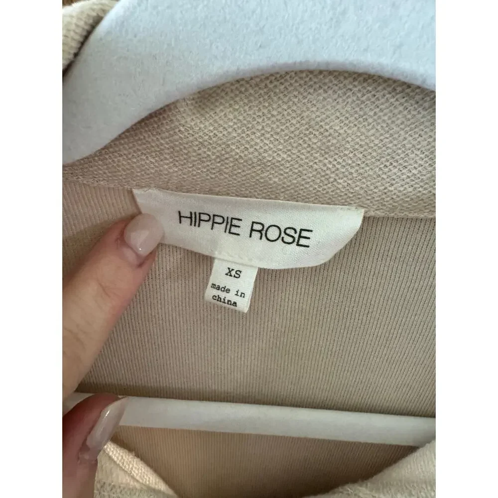 Hippie Rose Women's Light Jacket Beige Button-Up Size‎ XS Fall Spring